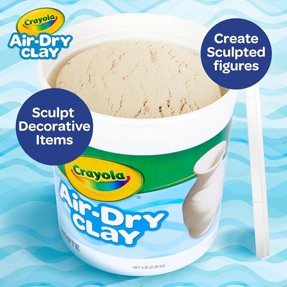 Crayola Air Dry Clay (5lbs), Natural White Modeling Clay for Kids - Picture 5 of 7